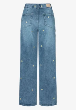 More & More Flower Embroidered Denim Jeans