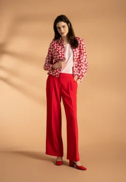 More & More Geo Print Blouse Jacket Pink/Rose