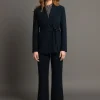 More & More High Waist Trousers Navy
