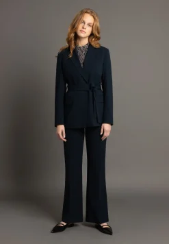 More & More High Waist Trousers Navy