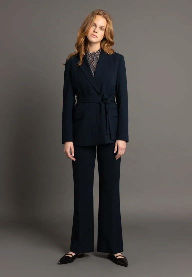 More & More High Waist Trousers Navy