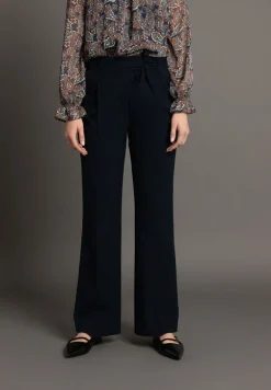 More & More High Waist Trousers Navy