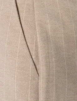 More & More Pinstripe Wide Leg Trousers Beige