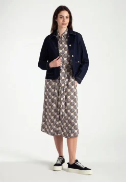 More & More Stripe & Big Dot Pattern Dress