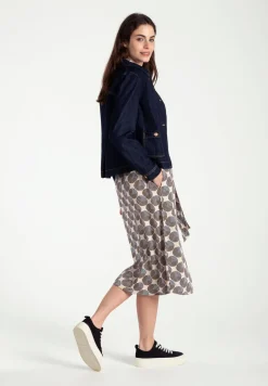 More & More Stripe & Big Dot Pattern Dress