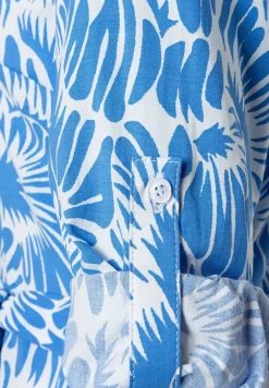More & More Two-Tone Abstract Print Dress