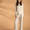 More & More Wide Leg Trouser Powder Creme