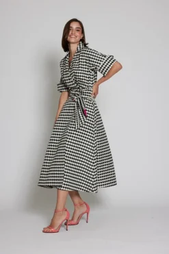 Moskada Hades Dress Circle Print Black/Cream