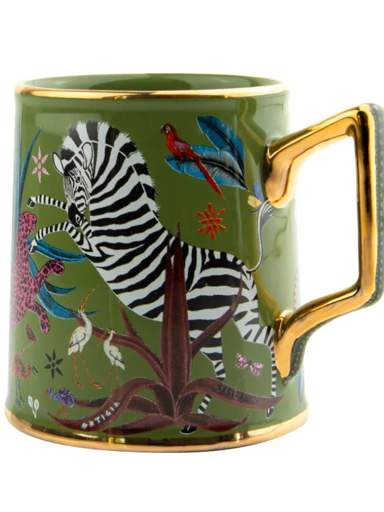 Ortigia Tazza Jungle Ceramic Green