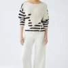 Oui High Rise Wide Leg Jeans Pristine White