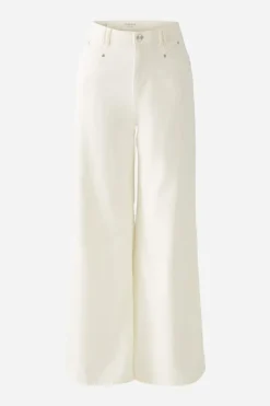 Oui High Rise Wide Leg Jeans Pristine White