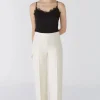 Oui Jersey Trousers Offwhite