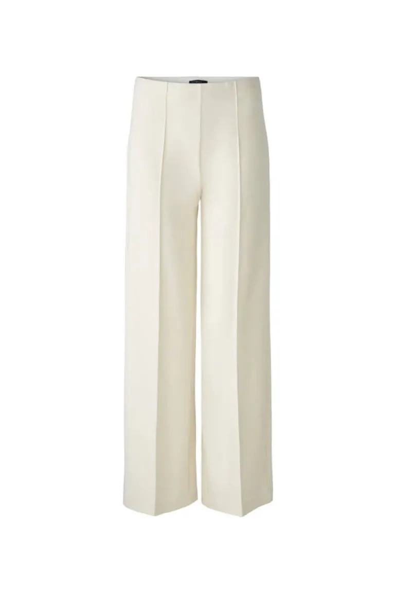 Oui Jersey Trousers Offwhite