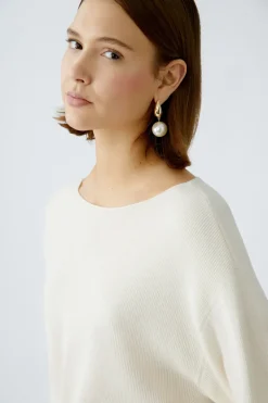 Oui Knit Jumper Off-white