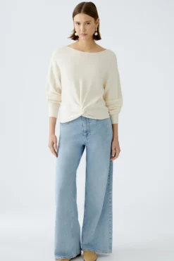 Oui Knit Jumper Off-white