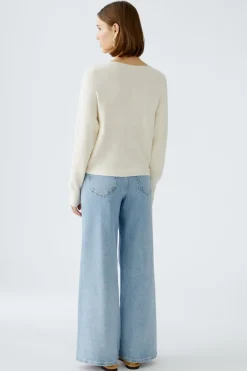 Oui Knit Jumper Off-white