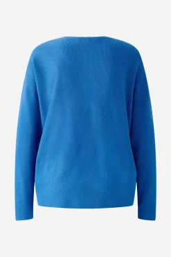 Oui Knit V-Neck Sweater Radiant Blue