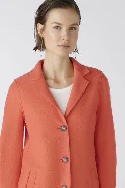 Oui Mayson Wool Coat Coral