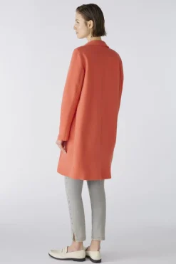 Oui Mayson Wool Coat Coral