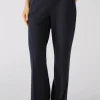 Oui Pinstripe Trousers Dark Blue/Grey
