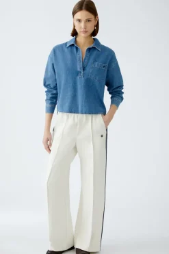 Oui Slip-On Trousers Eggnog