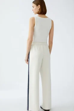 Oui Slip-On Trousers Eggnog