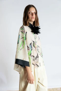 Psophia Blouse Ivory Print