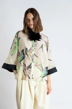 Psophia Blouse Ivory Print