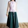 Psophia Dress Lavender/Forest Green