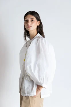 Psophia Embroidered Daisy Shirt White