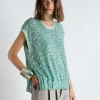 Psophia Sequined Top Aqua