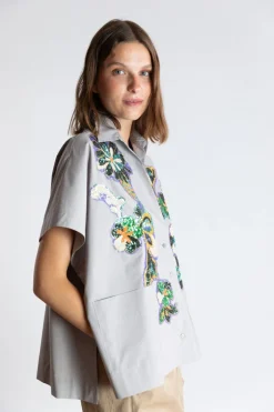 Psophia Shirt Oyster Print