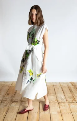 Psophia White Floral Print Dress