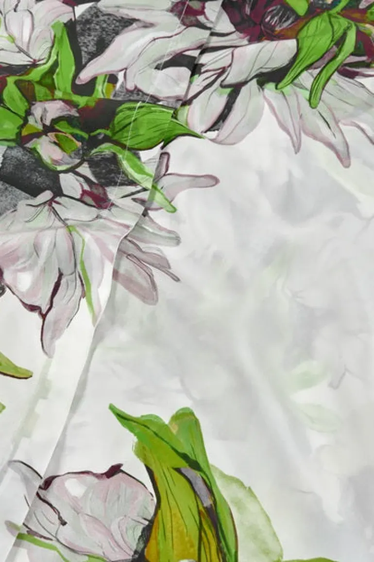 Psophia White Floral Print Dress