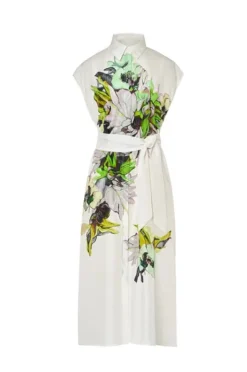Psophia White Floral Print Dress