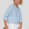 Rabe Knit Striped T-Shirt Pastel Blue