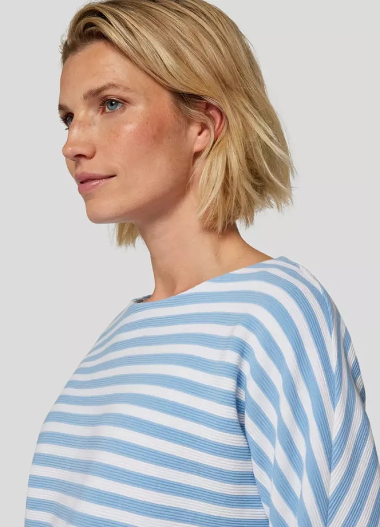 Rabe Knit Striped T-Shirt Pastel Blue