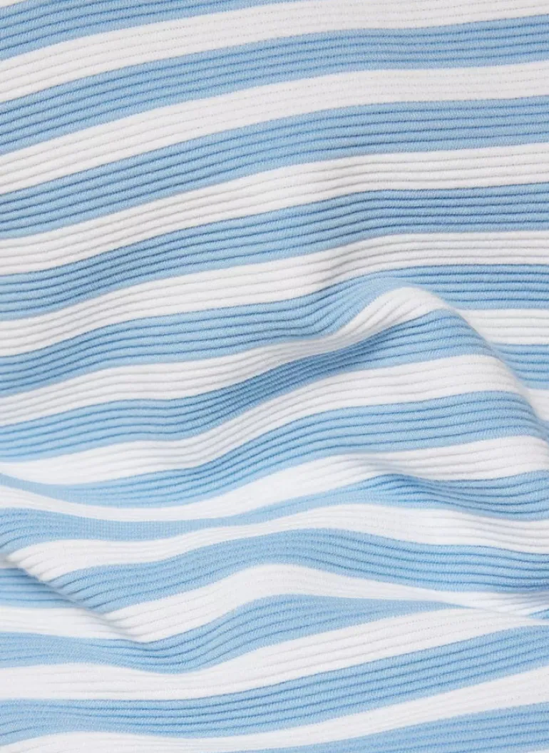 Rabe Knit Striped T-Shirt Pastel Blue