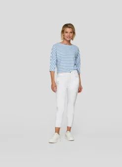 Rabe Knit Striped T-Shirt Pastel Blue