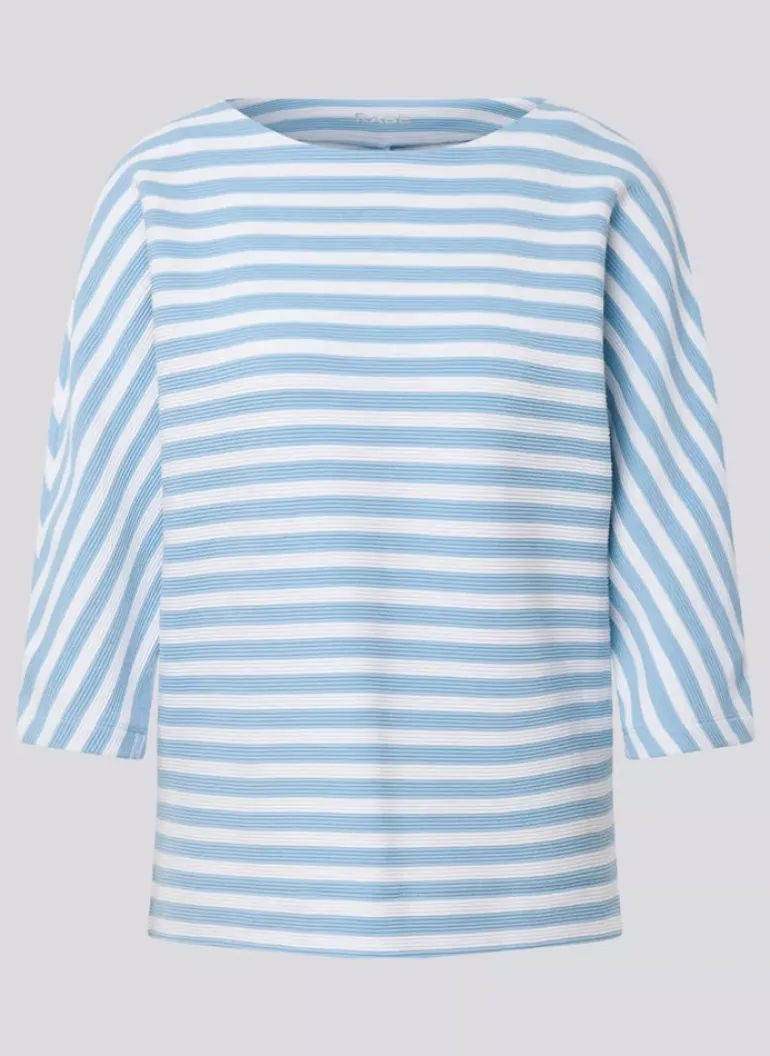 Rabe Knit Striped T-Shirt Pastel Blue