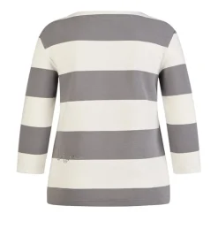 Rabe Striped Knit Top Grey
