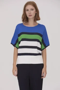Scorzzo Knit Striped Top Multi