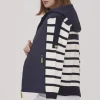 Scorzzo Quilted Jersey Jacket Navy/White