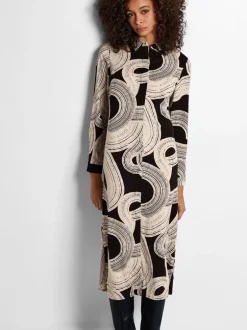 Selected Femme Luca Midi Dress Black Print
