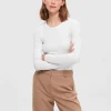 Selected Femme Dianna Long Sleeve Tee White