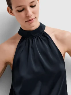 Selected Femme Halter Neck Top Dark Sapphire