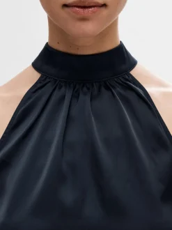 Selected Femme Halter Neck Top Dark Sapphire