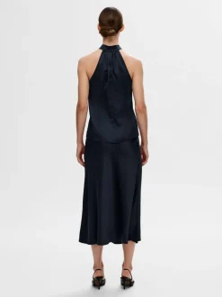 Selected Femme Halter Neck Top Dark Sapphire