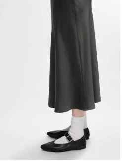 Selected Femme Lena High Waist Midi Skirt Volcanic Ash