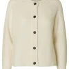 Selected Femme Lulu Knit Cardi Snow White